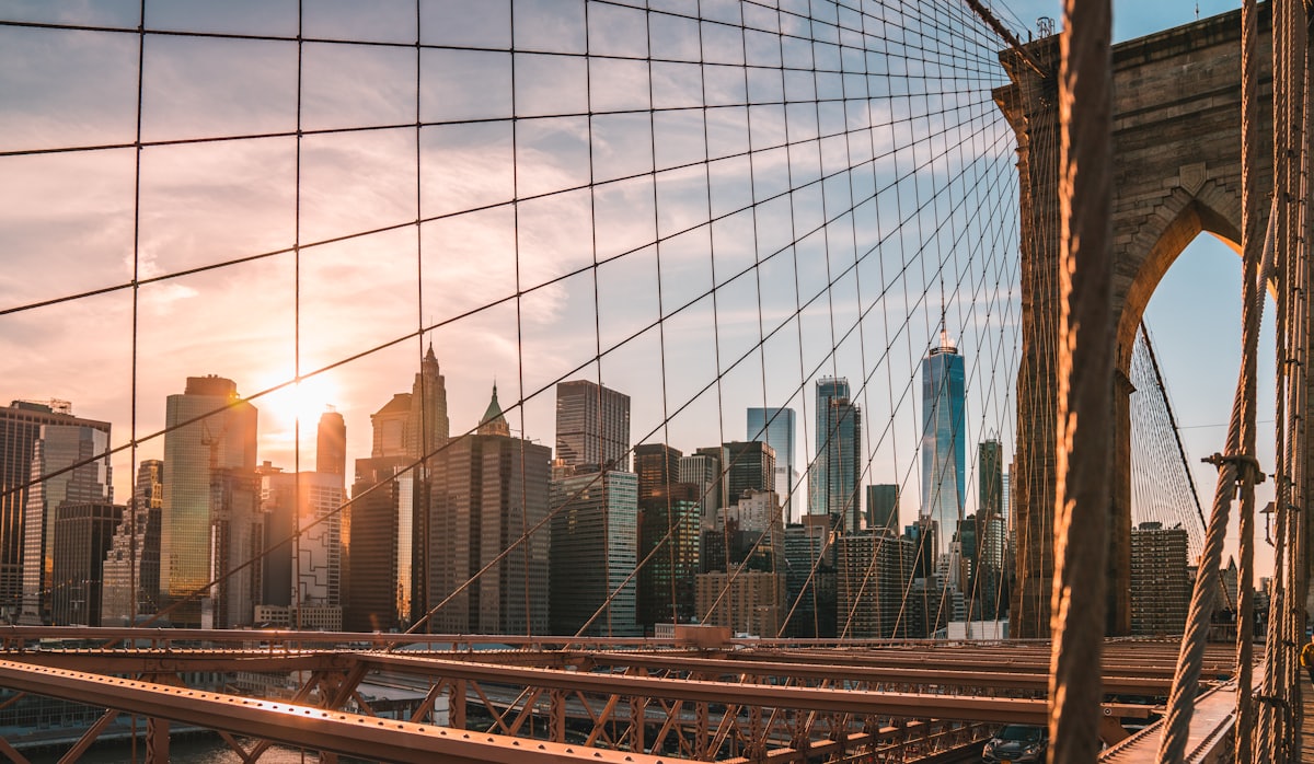 Brooklyn Bridge and the Manhattan skyline